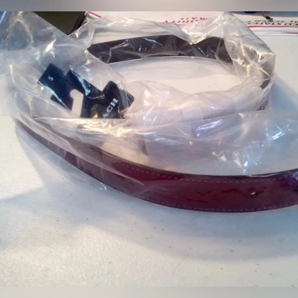 NWT Coach Morgan Rectangle Buckle Belt, 25 Mm sz Size Small Oxblood - Picture 4 of 4